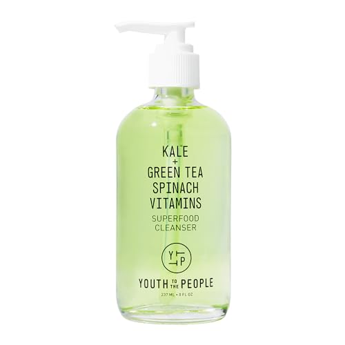 Youth To The People Facial Cleanser - Kale and Green Tea Cleanser - Gentle Face Wash, Makeup Remover + Pore Minimizer for All Skin Types - Vegan (8oz)