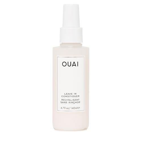 OUAI Leave In Conditioner & Heat Protectant Spray - Prime Hair for Style, Smooth Flyaways, Add Shine and Use as Detangling Spray - No Parabens, Sulfates or Phthalates (4.7 oz)