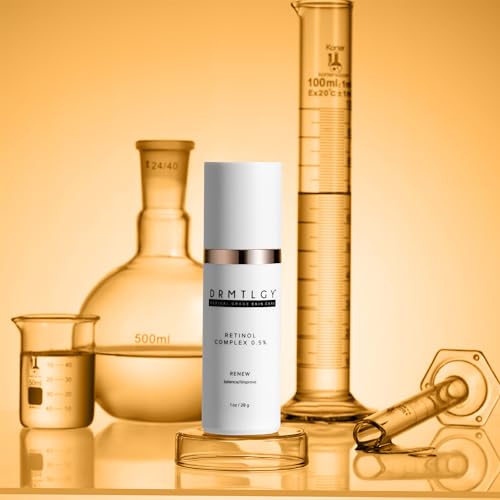 DRMTLGY 0.5% Retinol Serum for Face - Anti Wrinkle Serum with Vitamin C and Vitamin E - Retin A Anti Aging Serum - Made in the USA 0.5% Resurfacing Retinol Serum