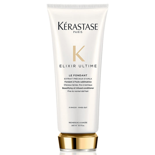 KERASTASE Elixir Ultime Oil-Infused Conditioner | For Normal to Dry Dull Hair | Anti-Frizz & Shine Activating | With Camellia & Argan Oils | Le Fondant | 6.8 Fl Oz