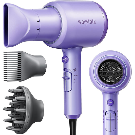 wavytalk 1875W Powerful Hair Dryer, Purple, 1.45lb